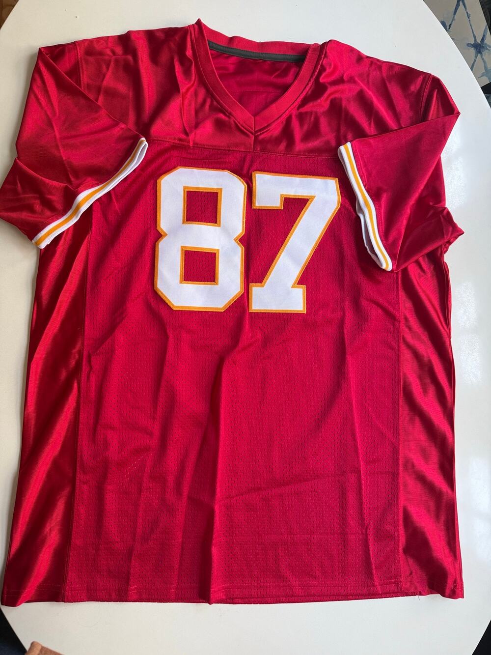 Travis Kelce Replica Kansas City Chiefs Jersey XL 87